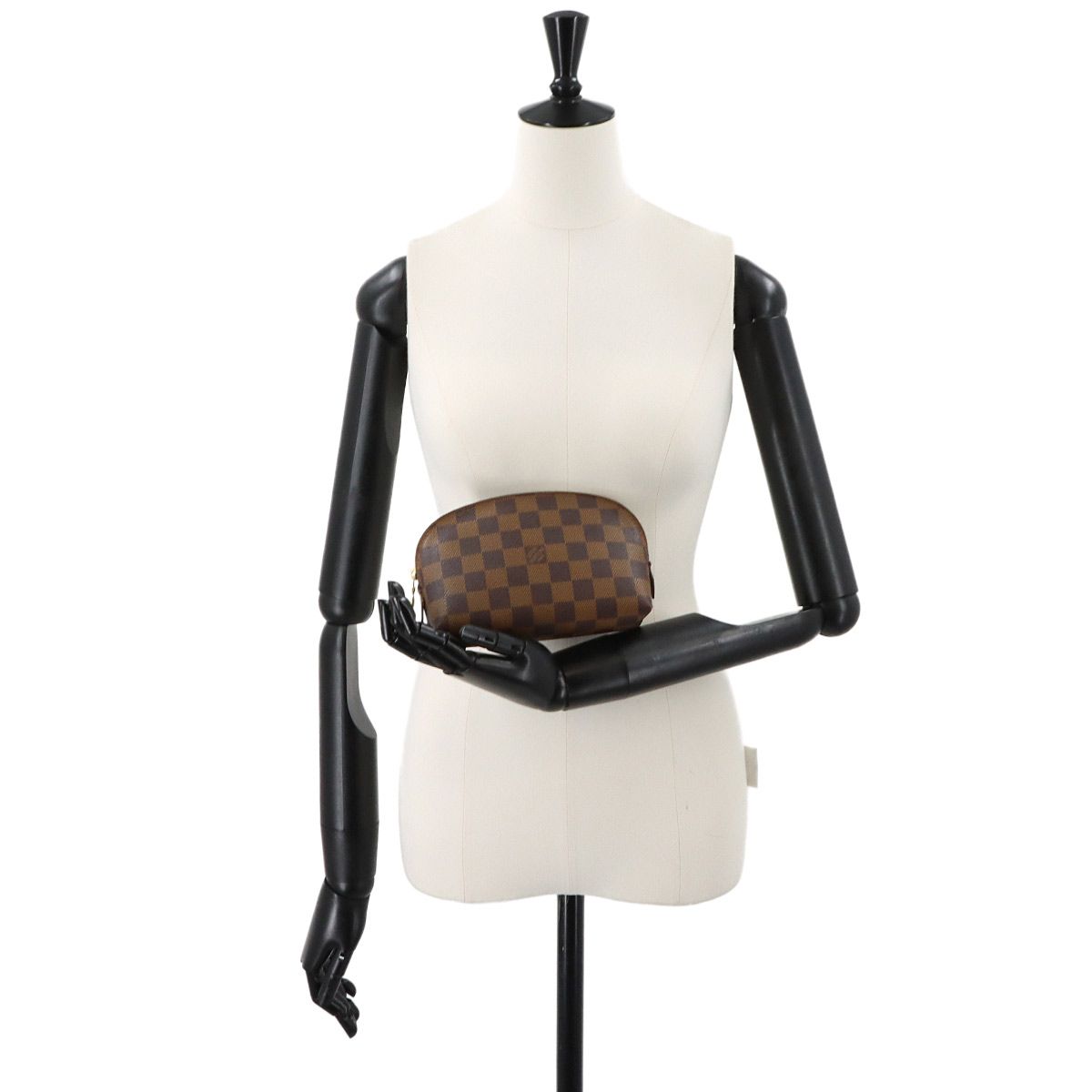 Louis Vuitton Damier Pochette Cosmetic PM Pouch Ebene Brown — view 8