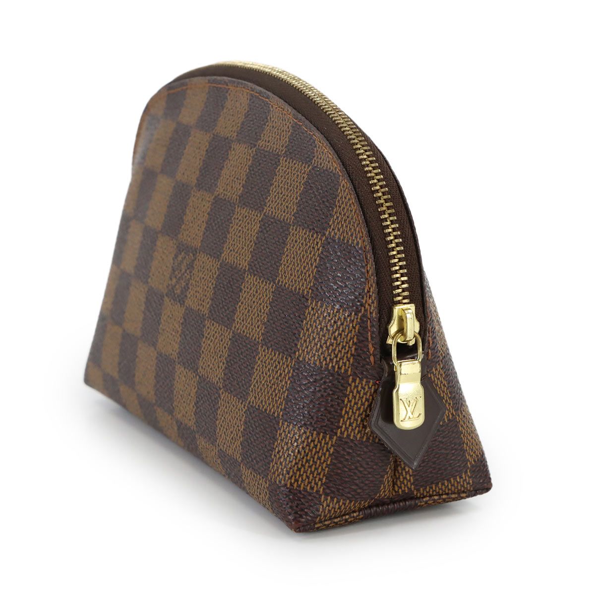 Louis Vuitton Damier Pochette Cosmetic PM Pouch Ebene Brown — view 3