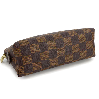 Louis Vuitton Damier Pochette Cosmetic PM Pouch Ebene Brown — view 4