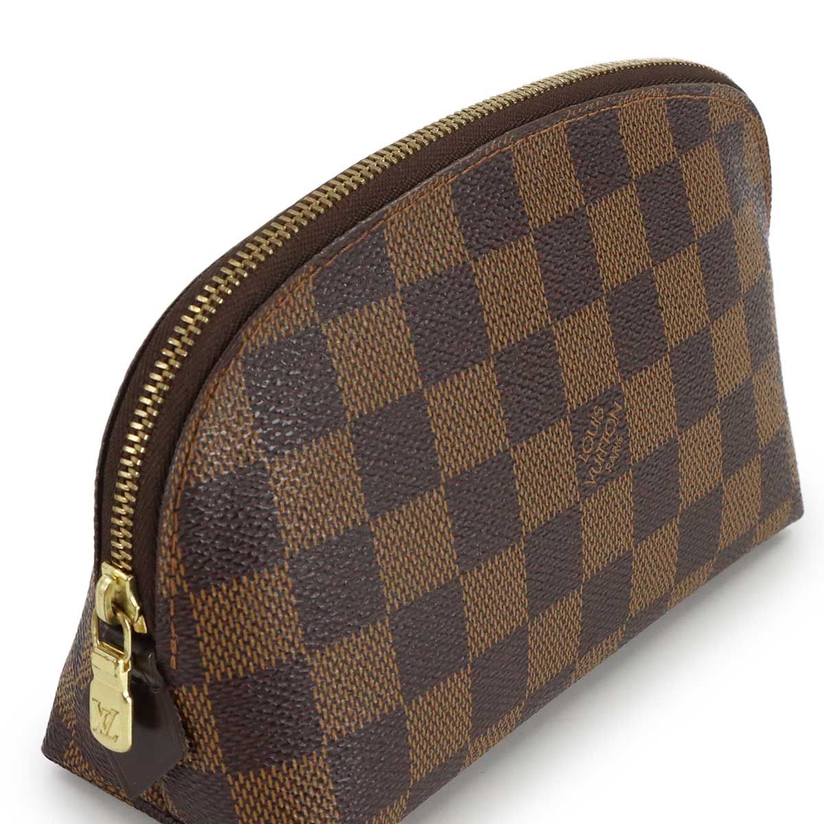 Louis Vuitton Damier Pochette Cosmetic PM Pouch Ebene Brown — view 7