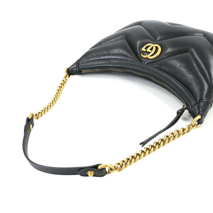 Gucci GG Marmont Small Quilted Shoulder Bag Leather Black — view 5