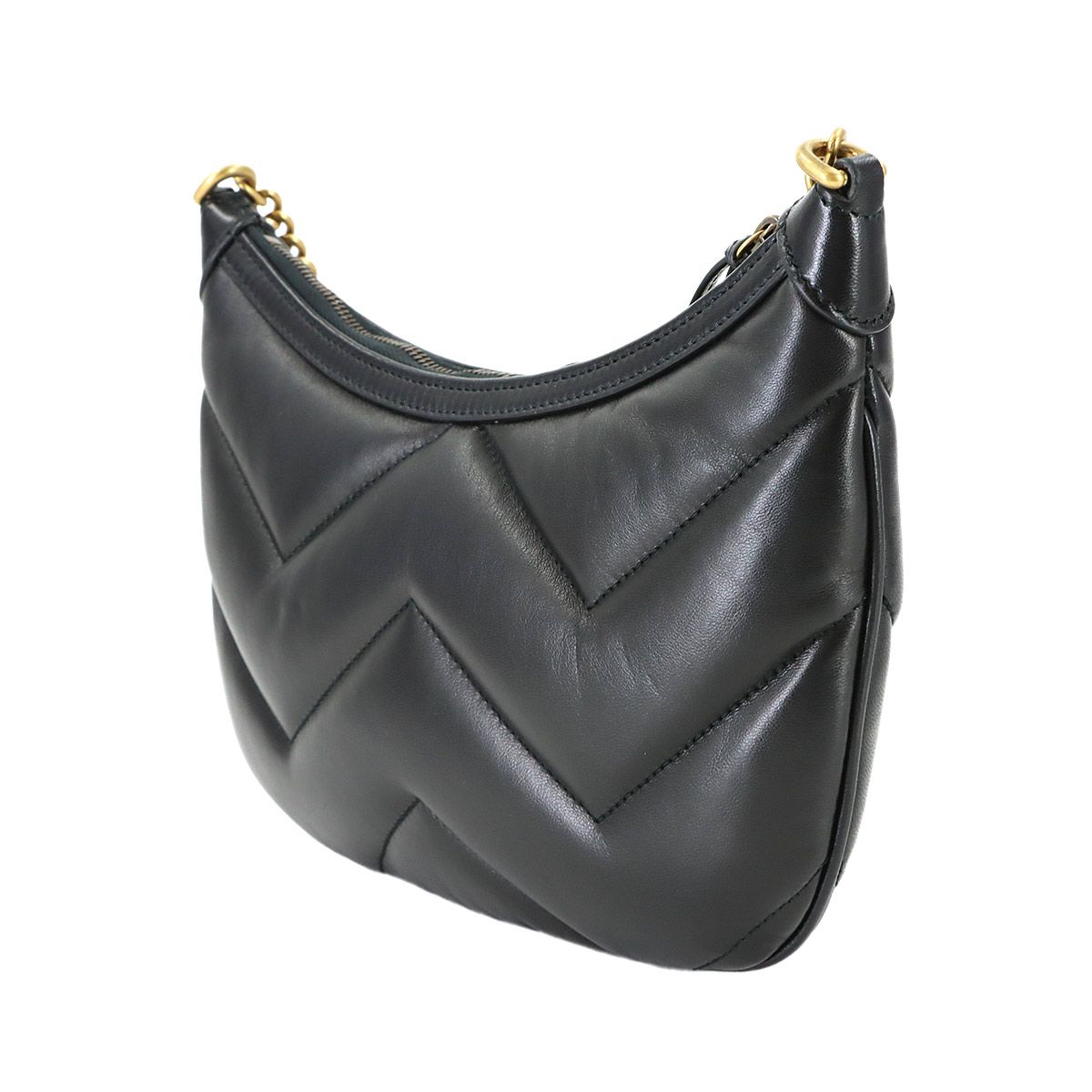 Gucci GG Marmont Small Quilted Shoulder Bag Leather Black — view 3