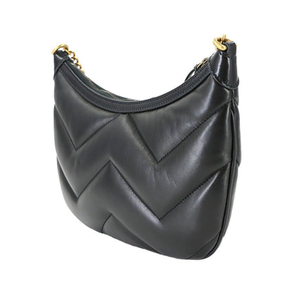 Gucci GG Marmont Small Quilted Shoulder Bag Leather Black — view 3
