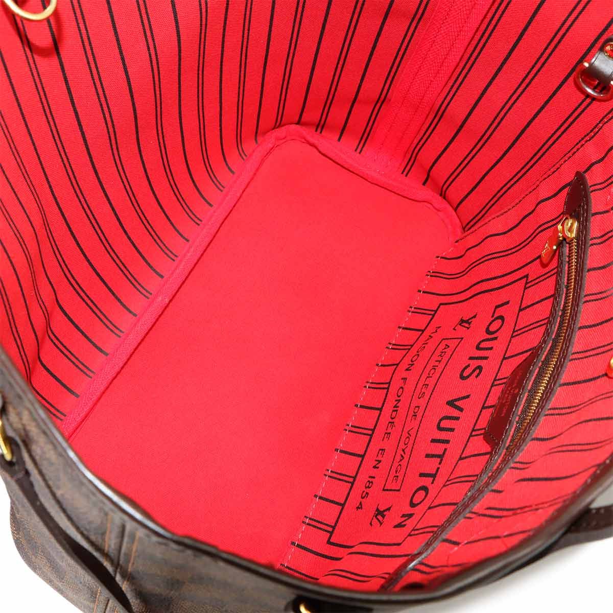 Louis Vuitton Damier Neverfull PM Tote Ebene Gold Brown — view 7