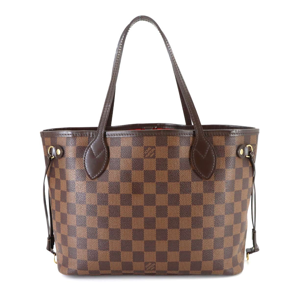 Louis Vuitton Damier Neverfull PM Tote Ebene Gold Brown — view 2