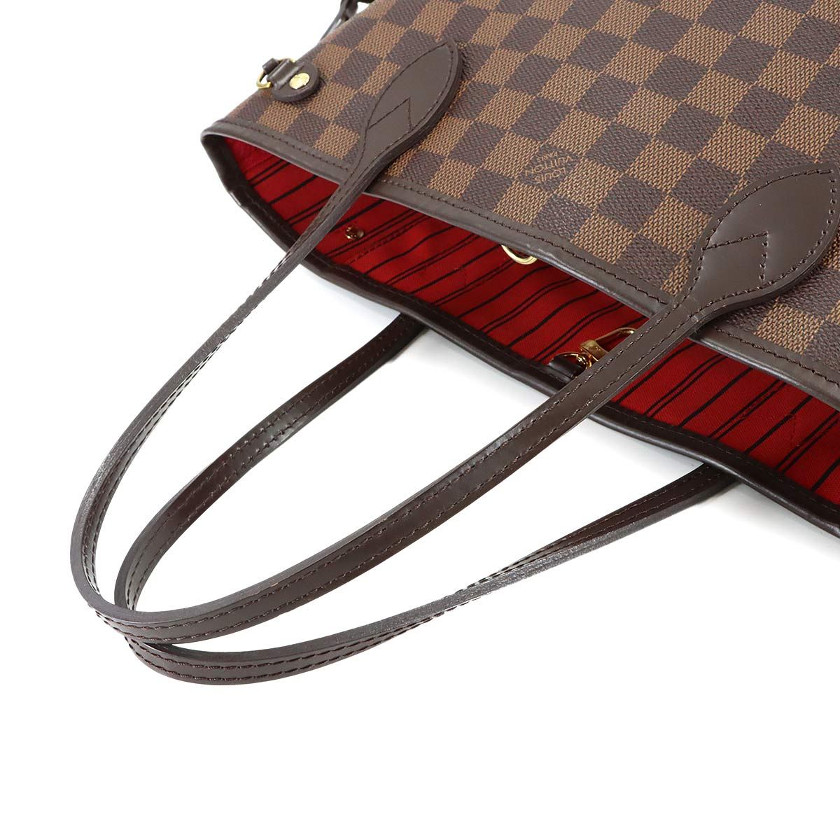 Louis Vuitton Damier Neverfull PM Tote Ebene Gold Brown — view 5