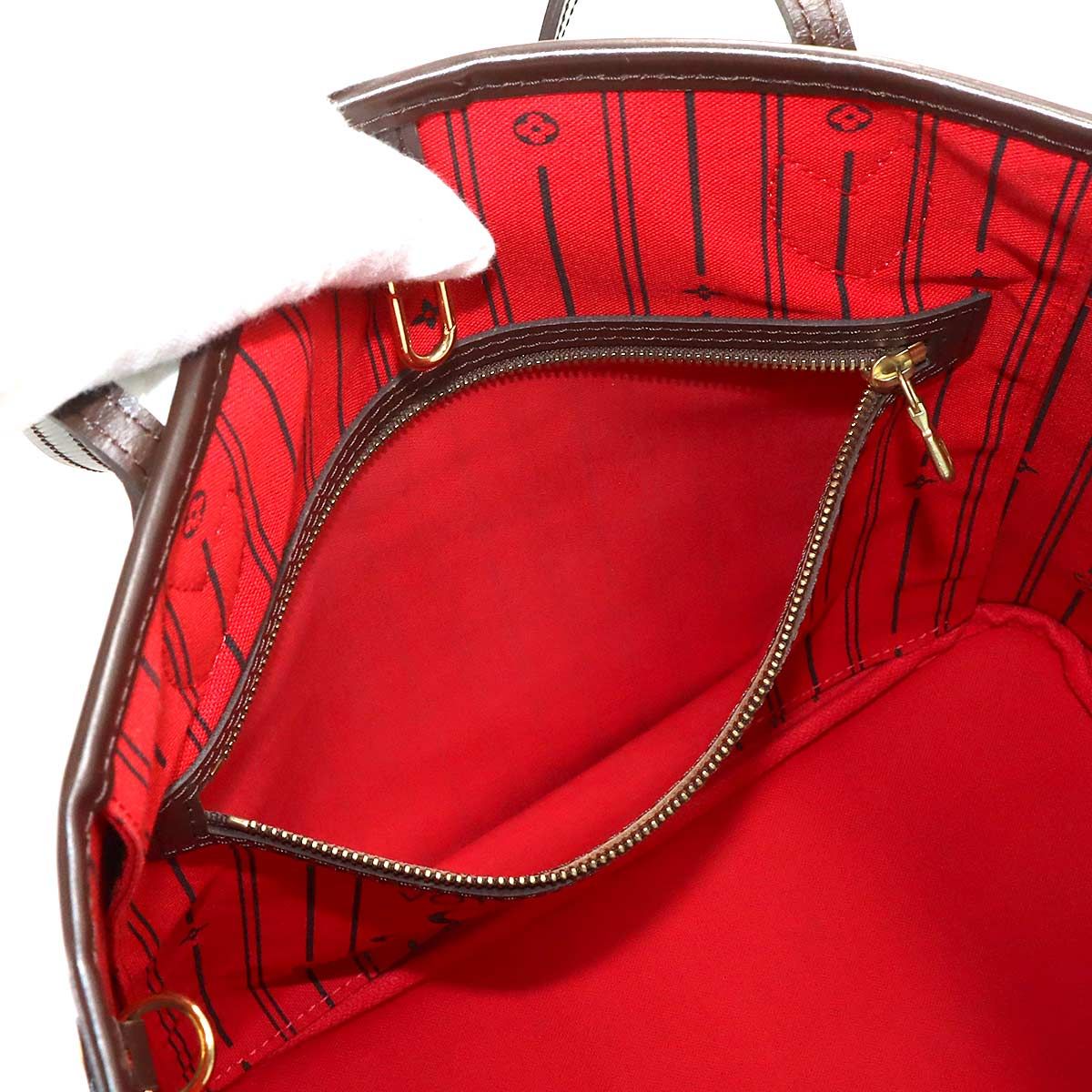 Louis Vuitton Damier Neverfull MM Tote Ebene Cerise Brown — view 8
