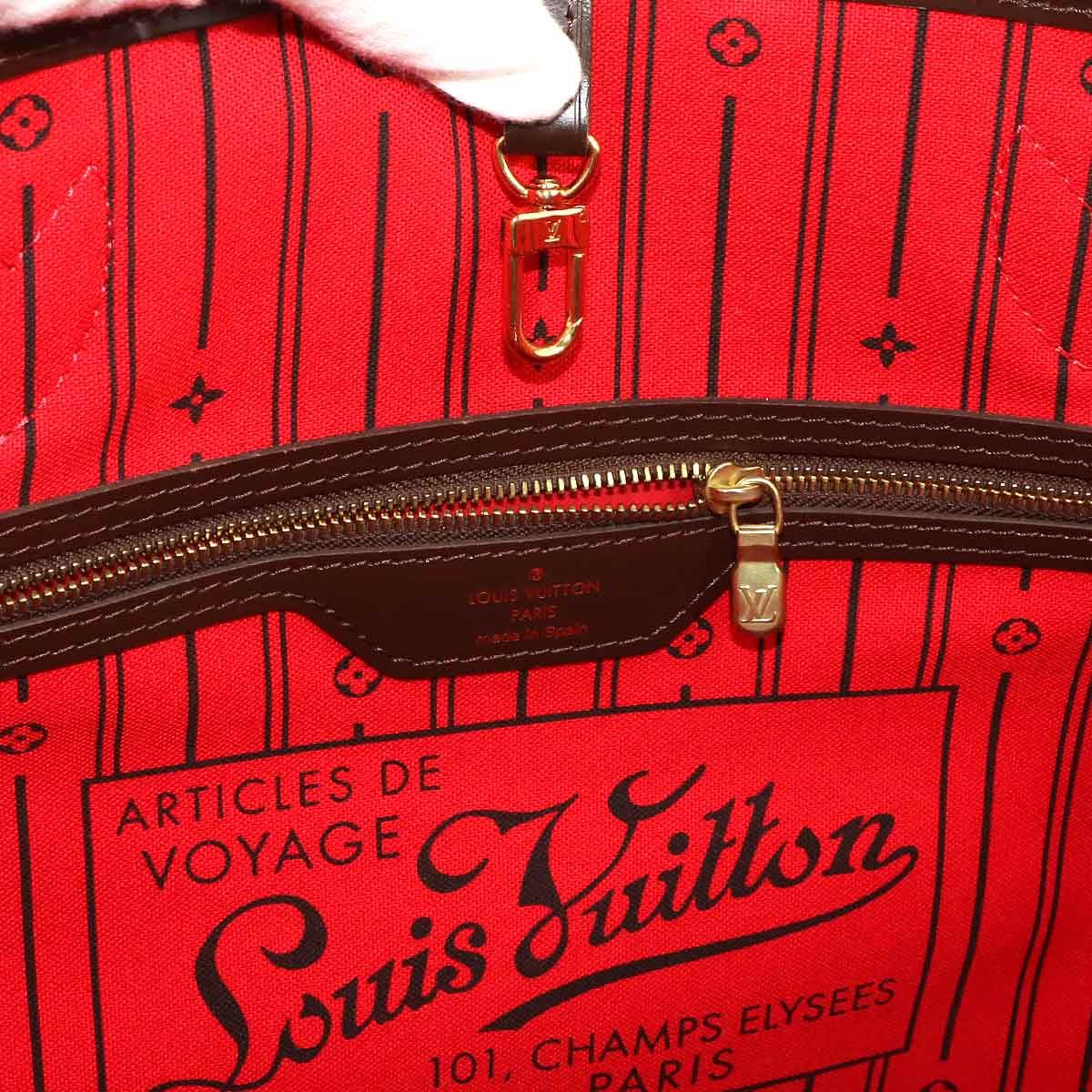 Louis Vuitton Damier Neverfull MM Tote Ebene Cerise Brown — view 7
