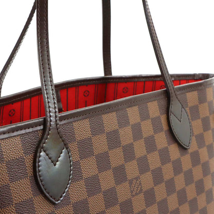 Louis Vuitton Damier Neverfull MM Tote Ebene Cerise Brown — view 9