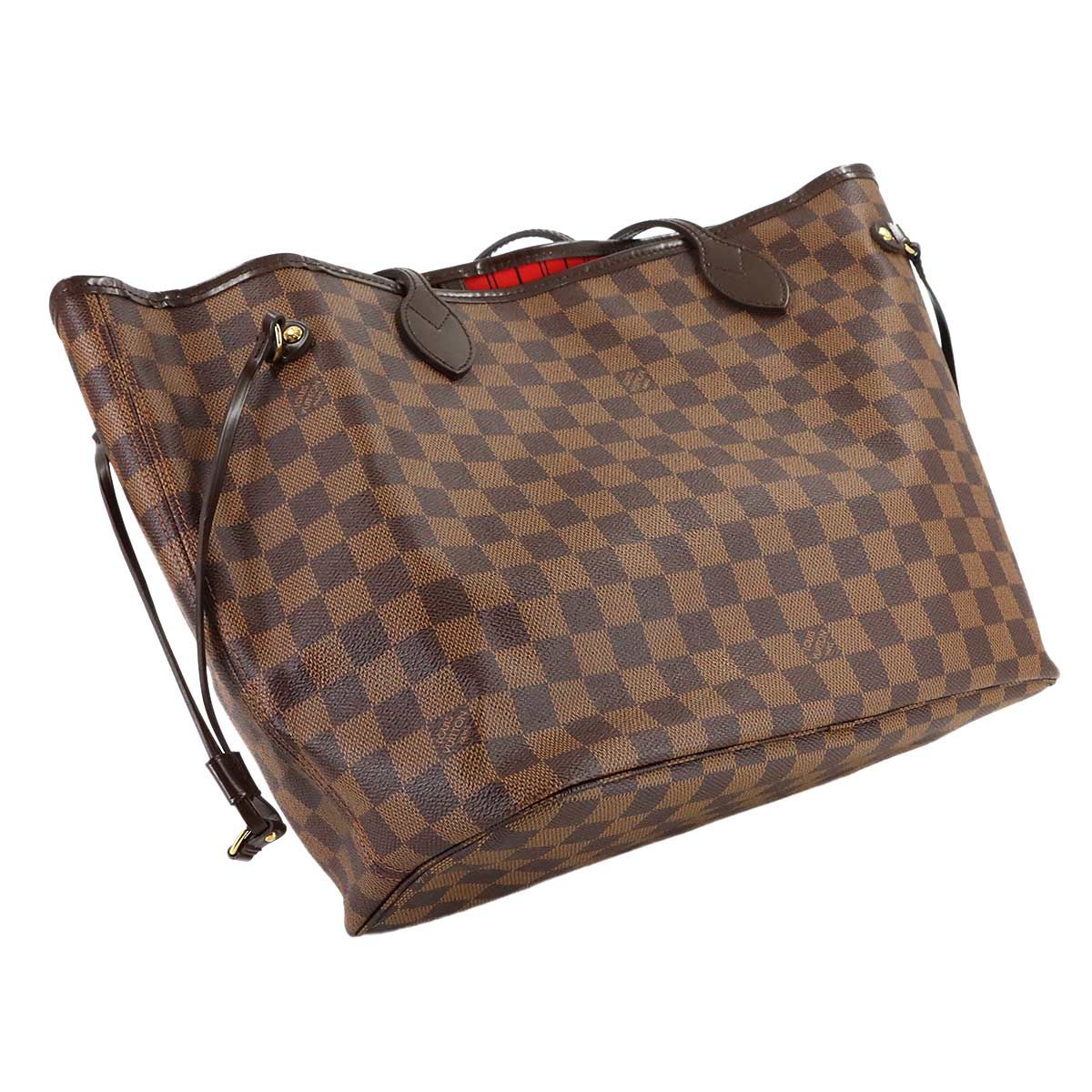 Louis Vuitton Damier Neverfull MM Tote Ebene Cerise Brown — view 9