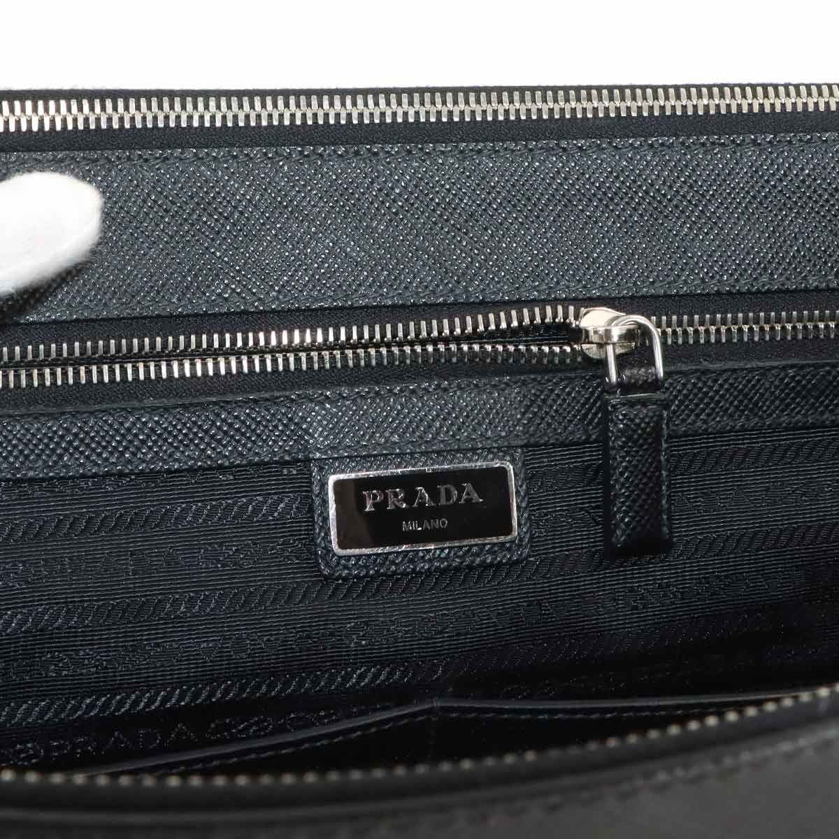 Prada 2-Way Tote Shoulder Bag Saffiano Leather Black — view 7
