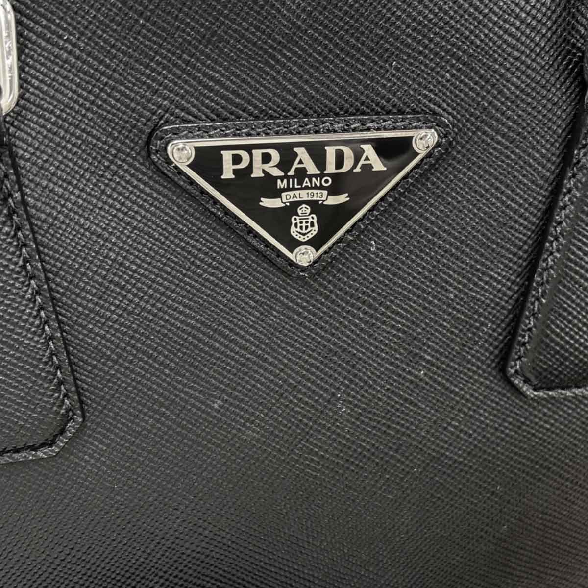 Prada 2-Way Tote Shoulder Bag Saffiano Leather Black — view 8