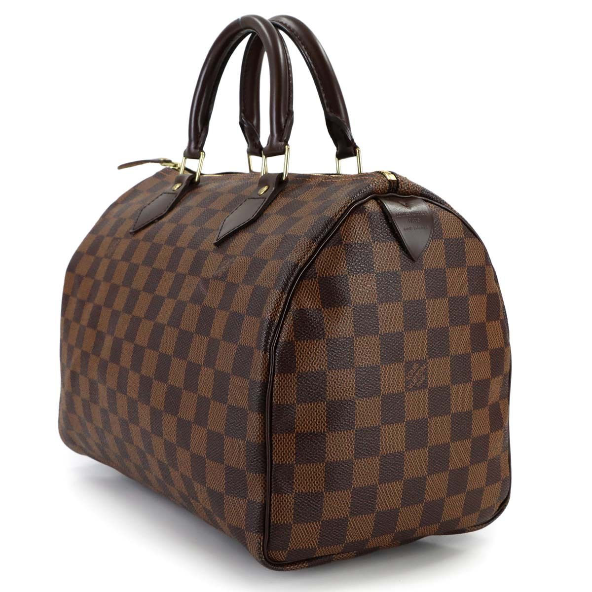 Louis Vuitton Damier Speedy 30 Hand Bag Ebene Brown Gold — view 3