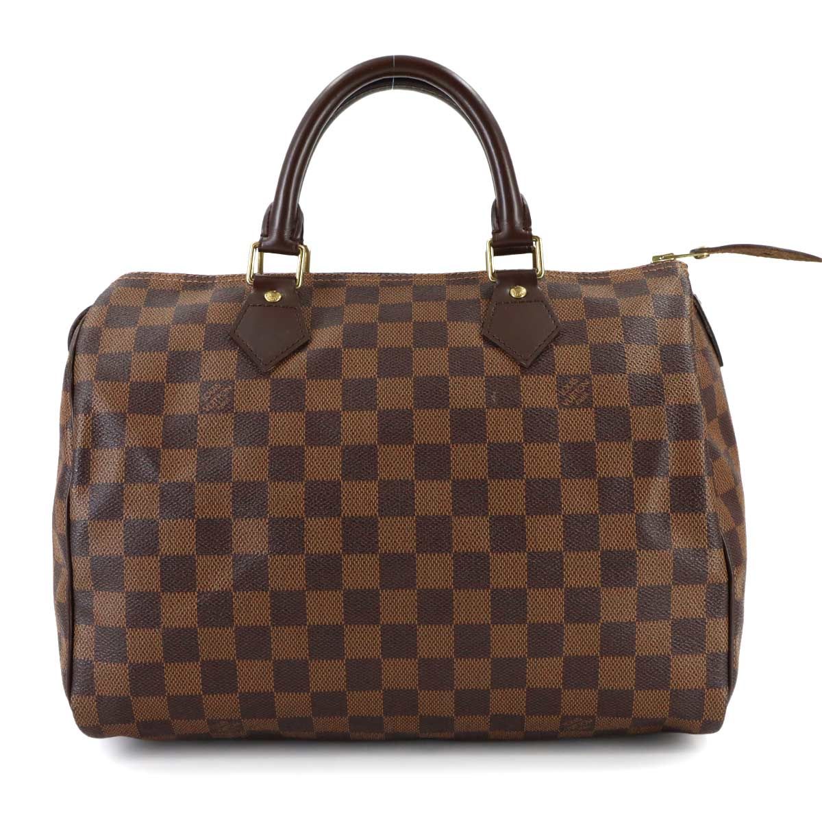 Louis Vuitton Damier Speedy 30 Hand Bag Ebene Brown Gold — view 2