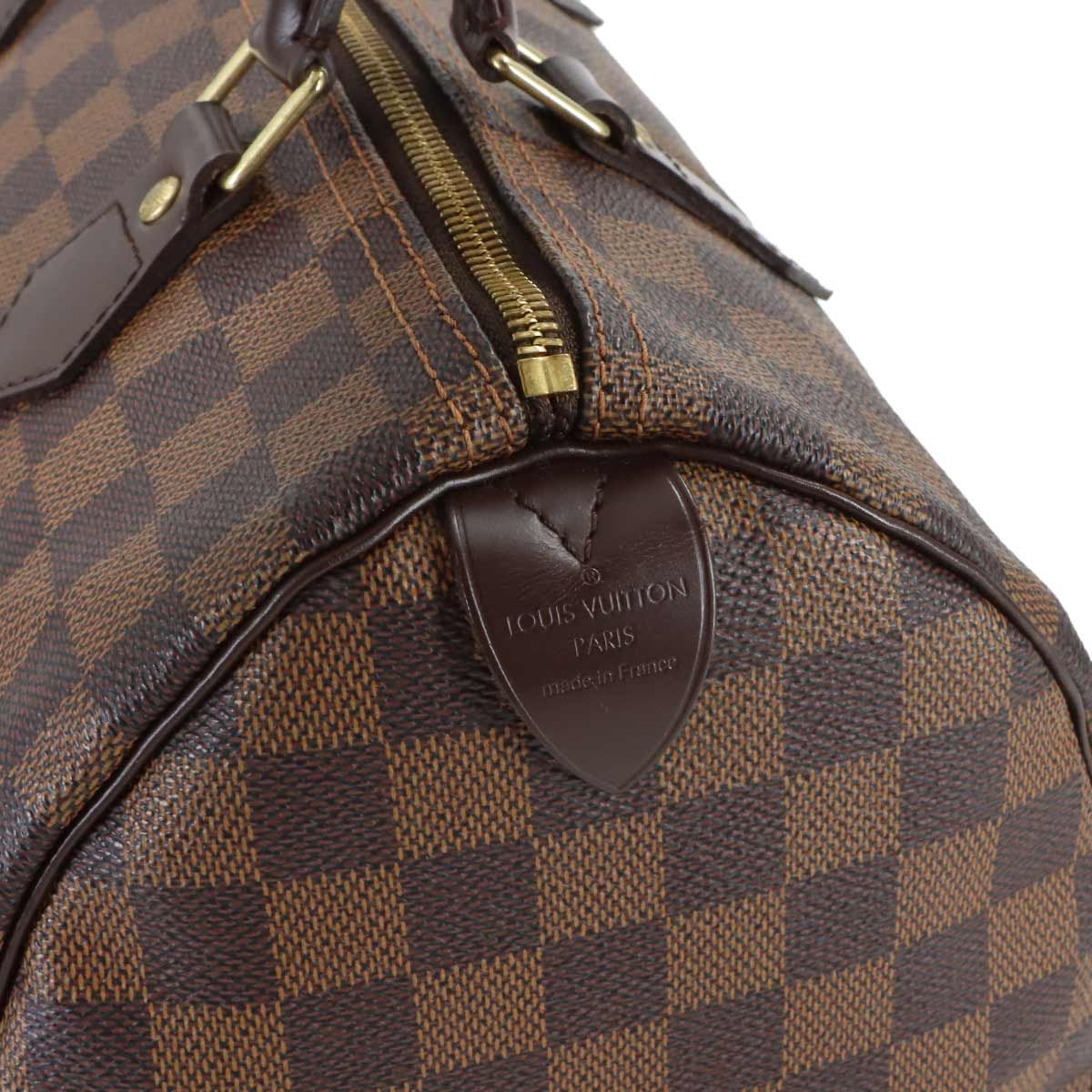 Louis Vuitton Damier Speedy 30 Hand Bag Ebene Brown Gold — view 8