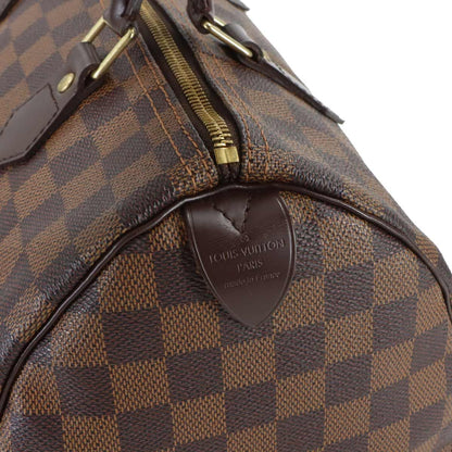 Louis Vuitton Damier Speedy 30 Hand Bag Ebene Brown Gold — view 8