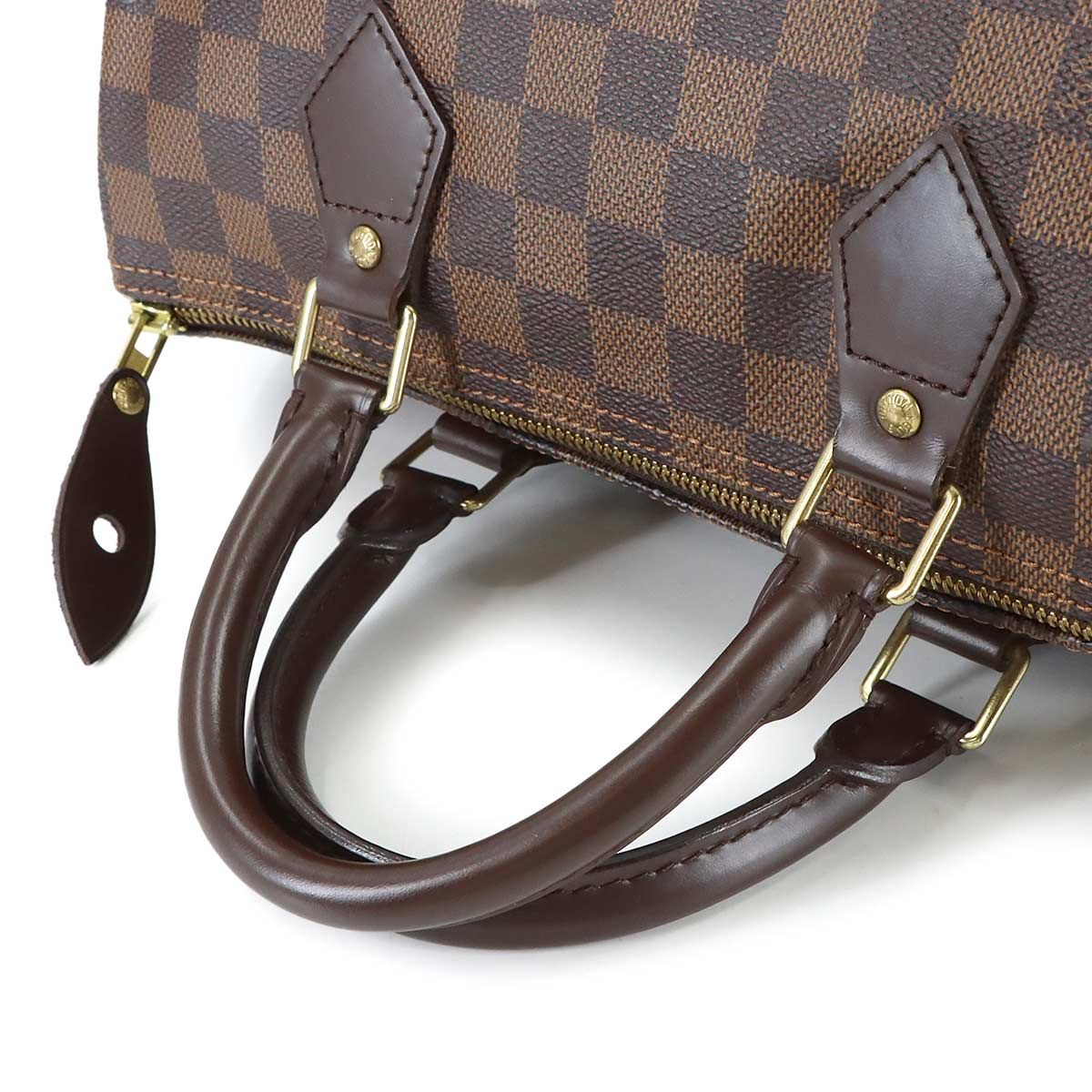Louis Vuitton Damier Speedy 30 Hand Bag Ebene Brown Gold — view 5