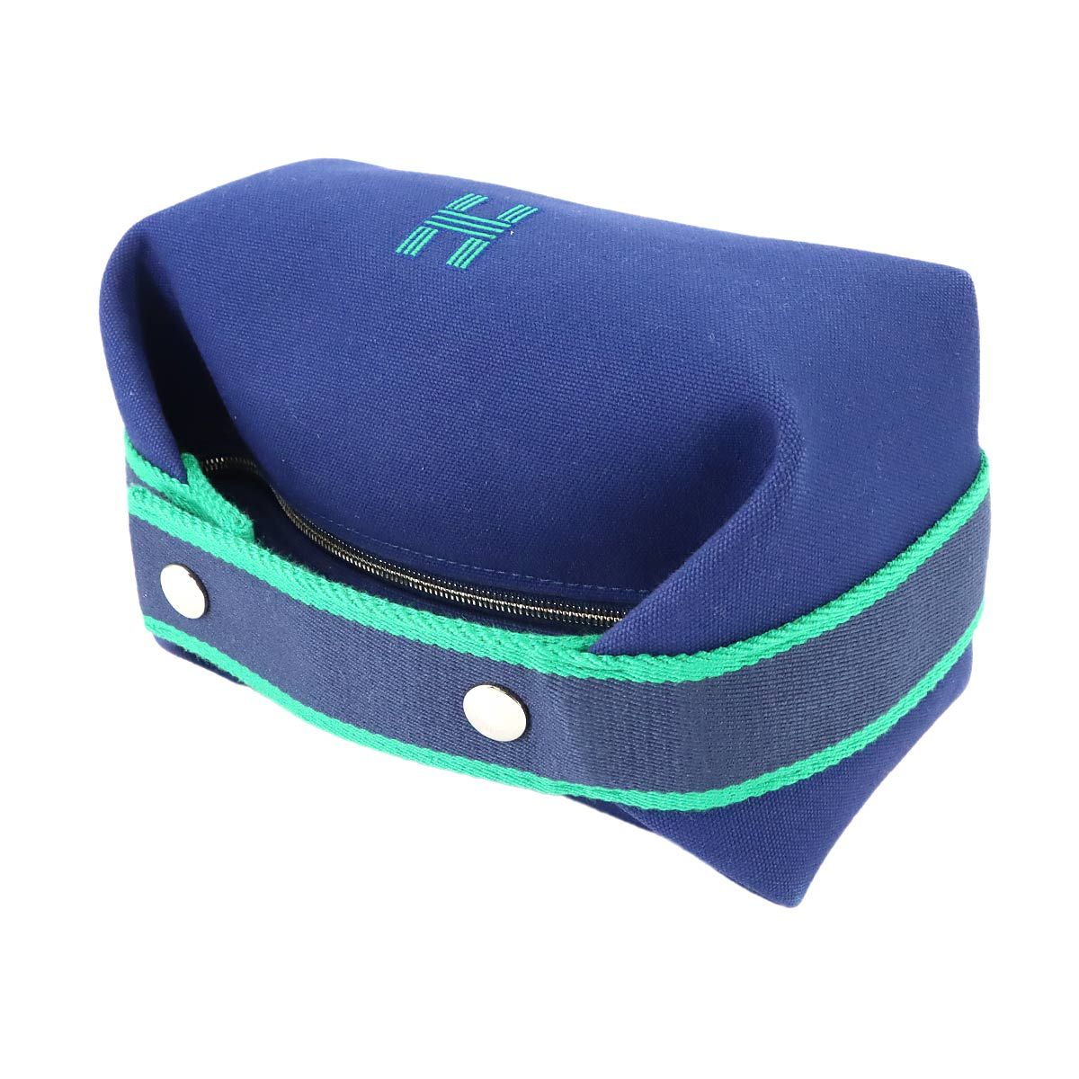 Hermes Bride-a-Brac PM Hand Bag Toilet Ash Blue Marine Green Silver — view 5