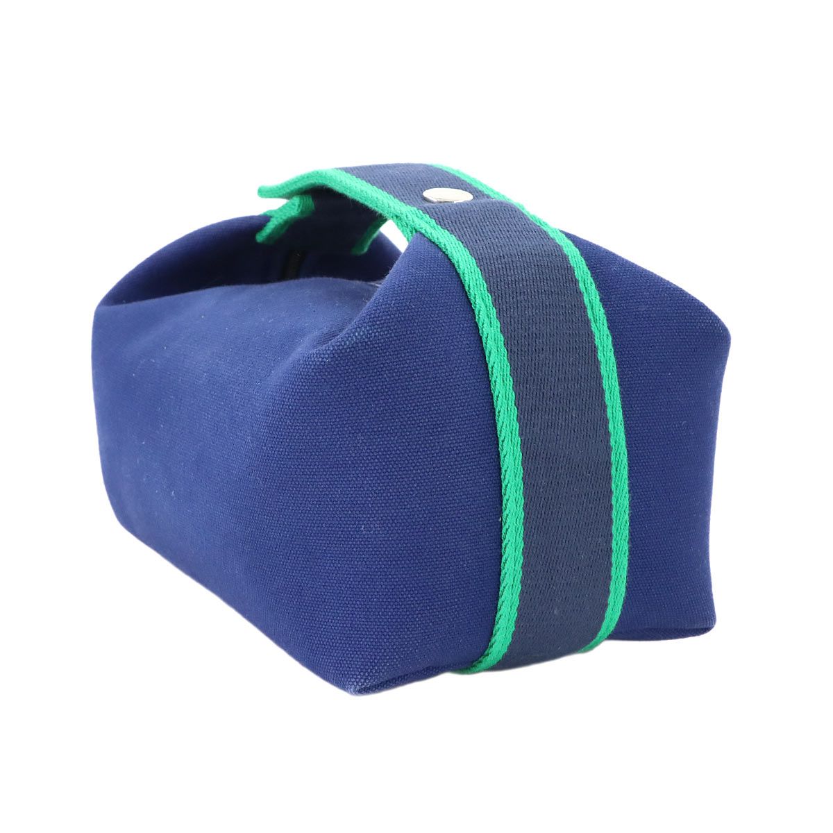 Hermes Bride-a-Brac PM Hand Bag Toilet Ash Blue Marine Green Silver — view 3