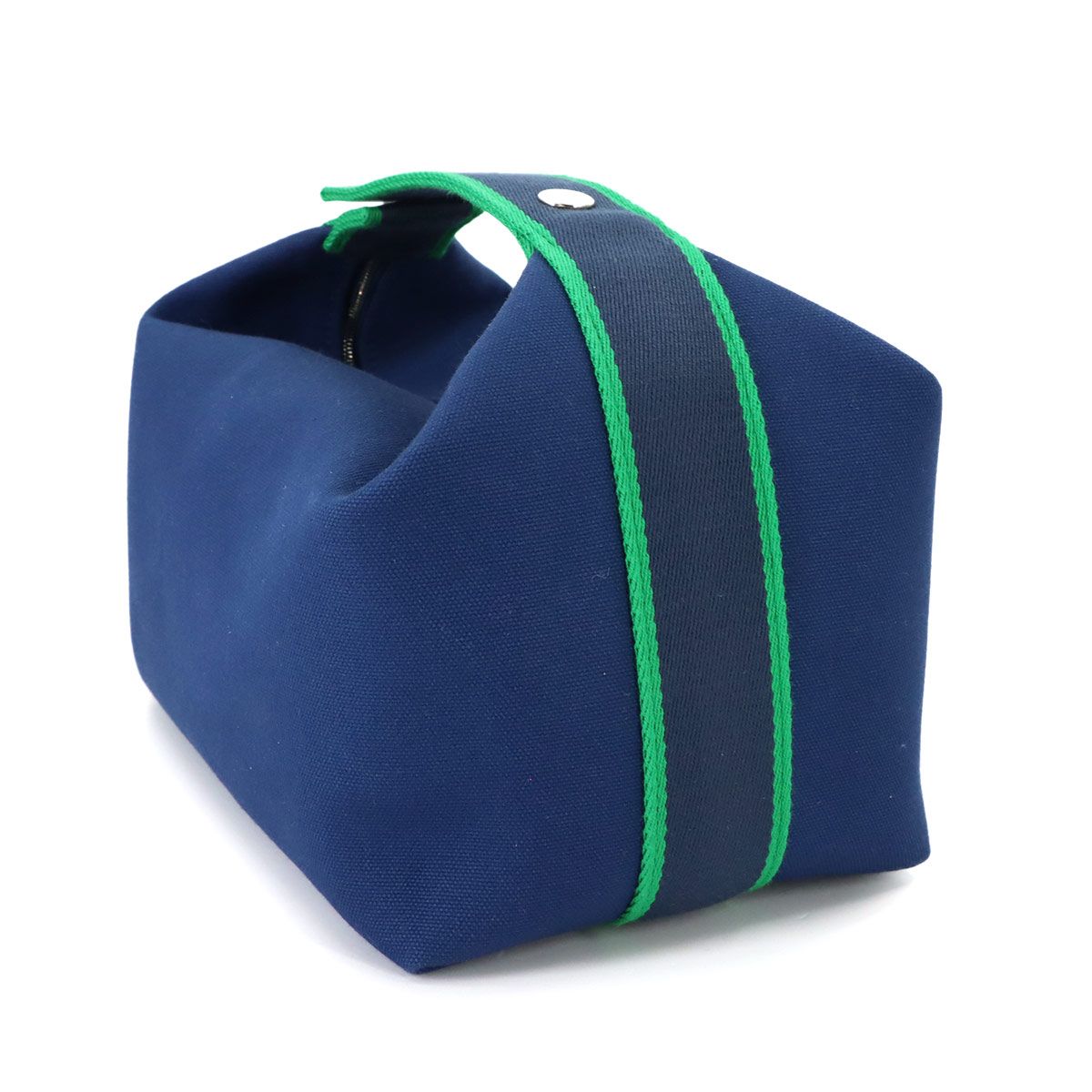 Hermes Bride-a-Brac GM Hand Bag Toilet Ash Blue Marine Green Silver — view 3