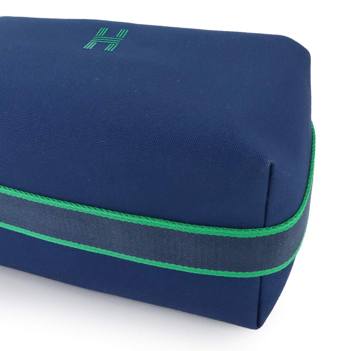 Hermes Bride-a-Brac GM Hand Bag Toilet Ash Blue Marine Green Silver — view 9