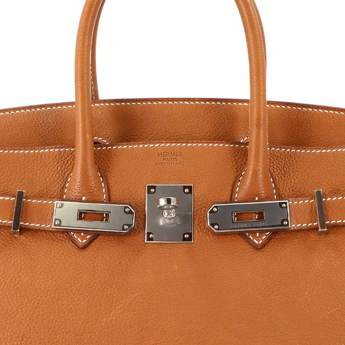 Hermes Birkin 30 Barenia Faubourg Fauve Hand Bag Silver — view 7
