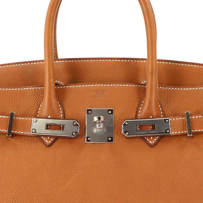 Hermes Birkin 30 Barenia Faubourg Fauve Hand Bag Silver — view 7