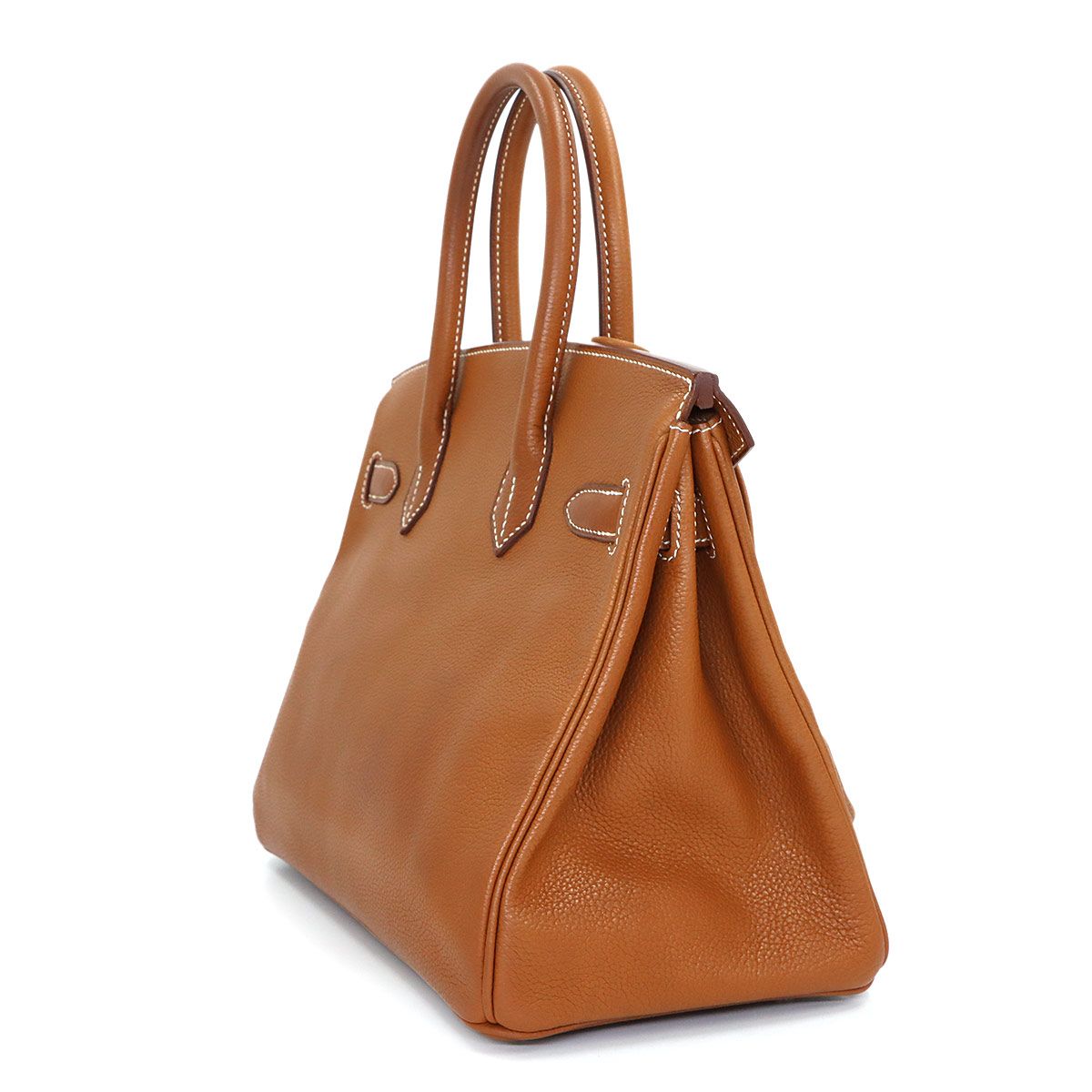 Hermes Birkin 30 Barenia Faubourg Fauve Hand Bag Silver — view 3