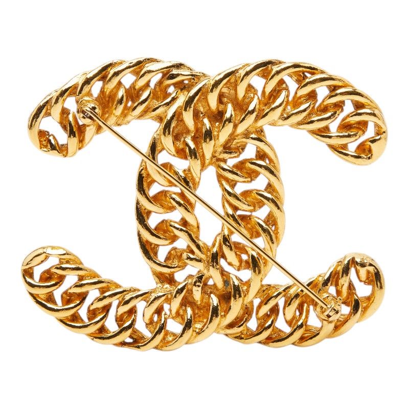 Chanel CC Logo Brooch Gold Plated — view 2