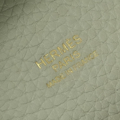 Hermes Picotin Lock PM 18 Tote Taurillon Clemence Grisneve Green Gold — view 7