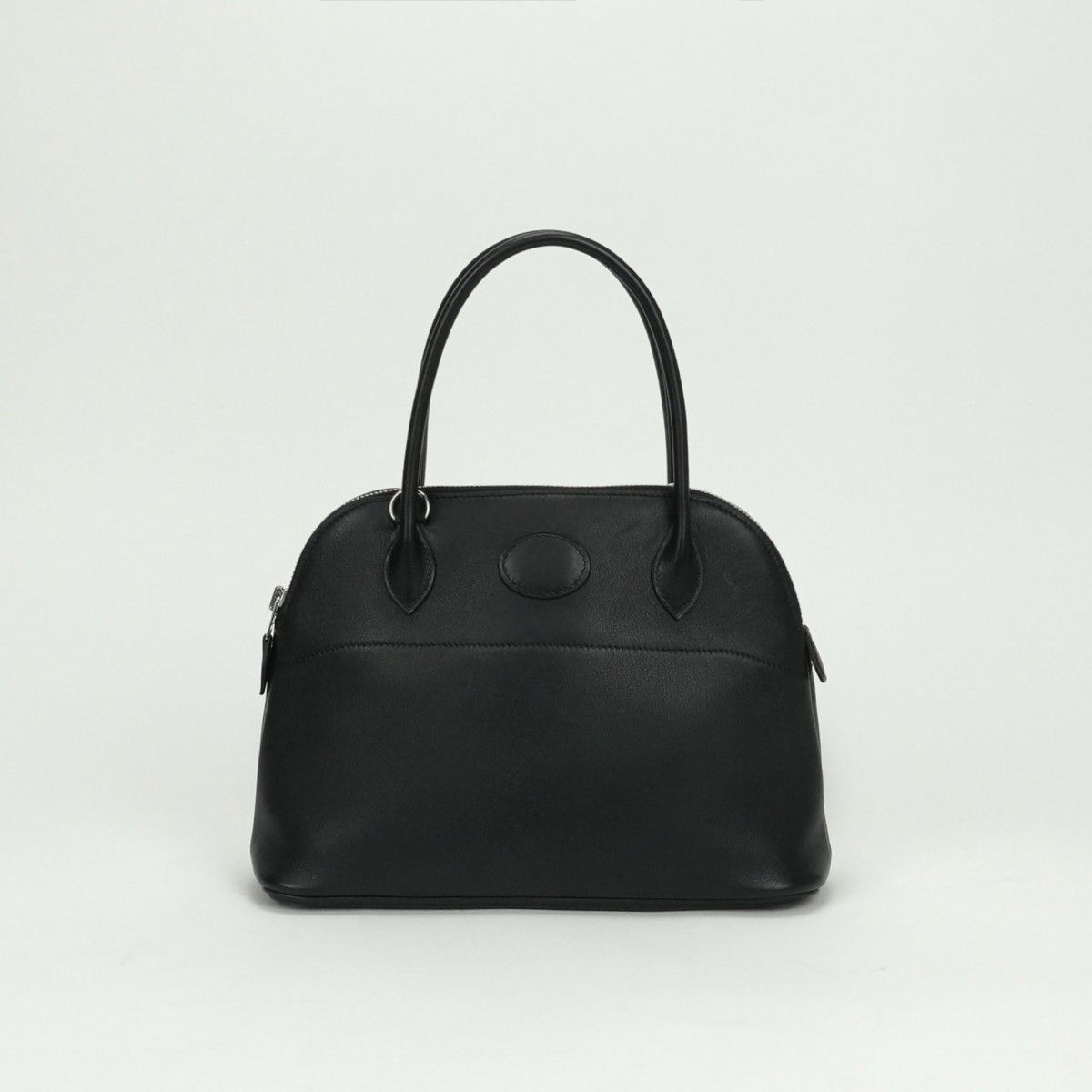 Hermes Bolide 27 Tote Gray Noir Black Silver