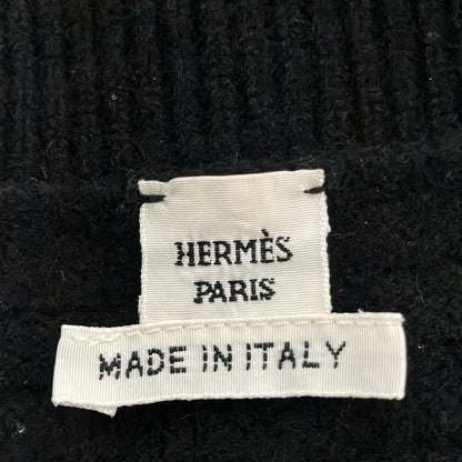 Hermes Long Sleeve Sweater 38 M Black Crew Neck Ash — view 3