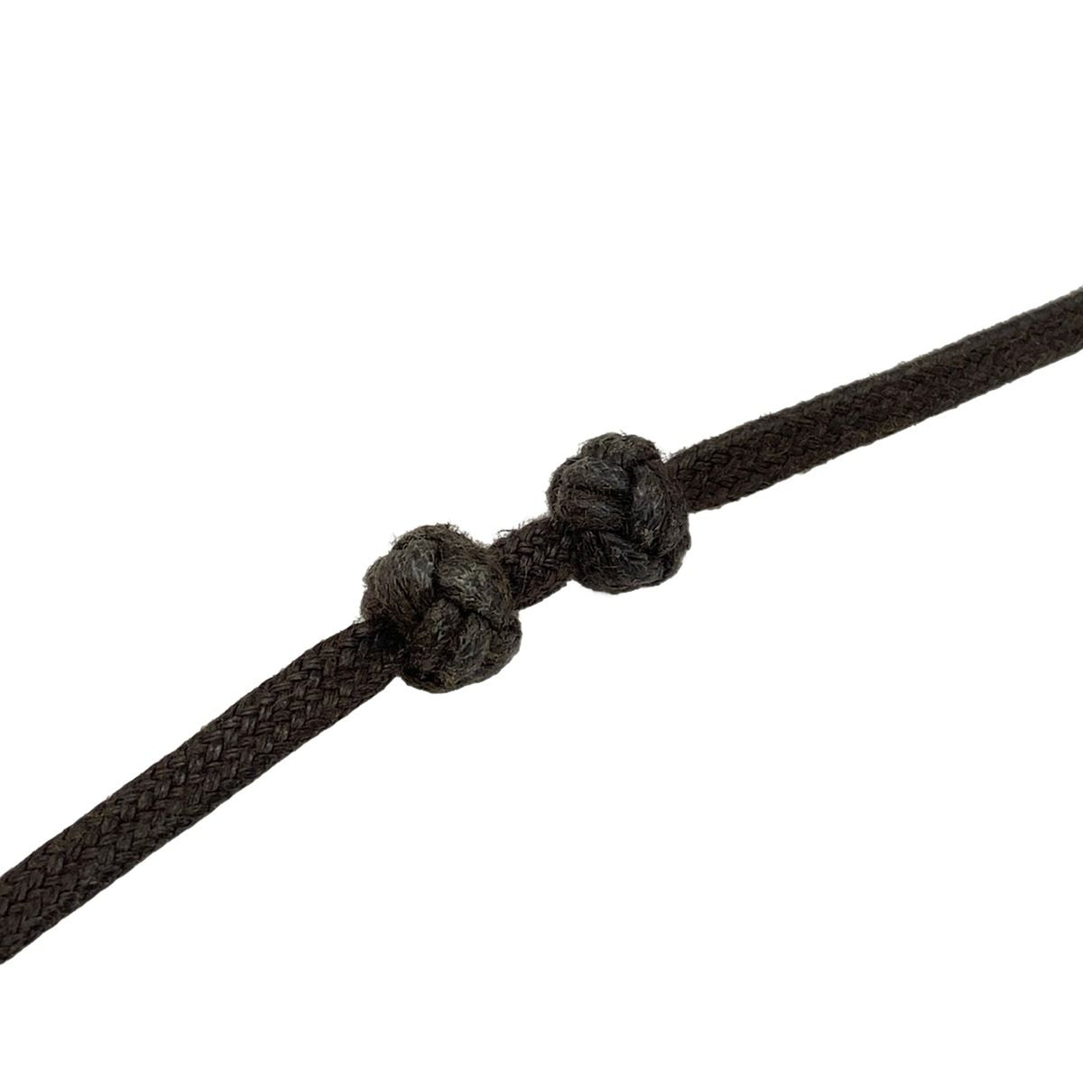 Hermes Necklace Cotton White Dark Brown Gray Beige Logo — view 4