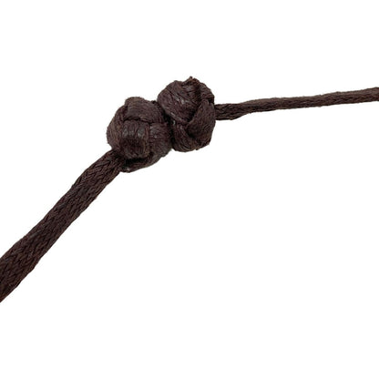 Hermes Necklace Isatis Cotton Yellow Dark Brown — view 4