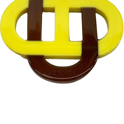 Hermes Necklace Isatis Cotton Yellow Dark Brown — view 5