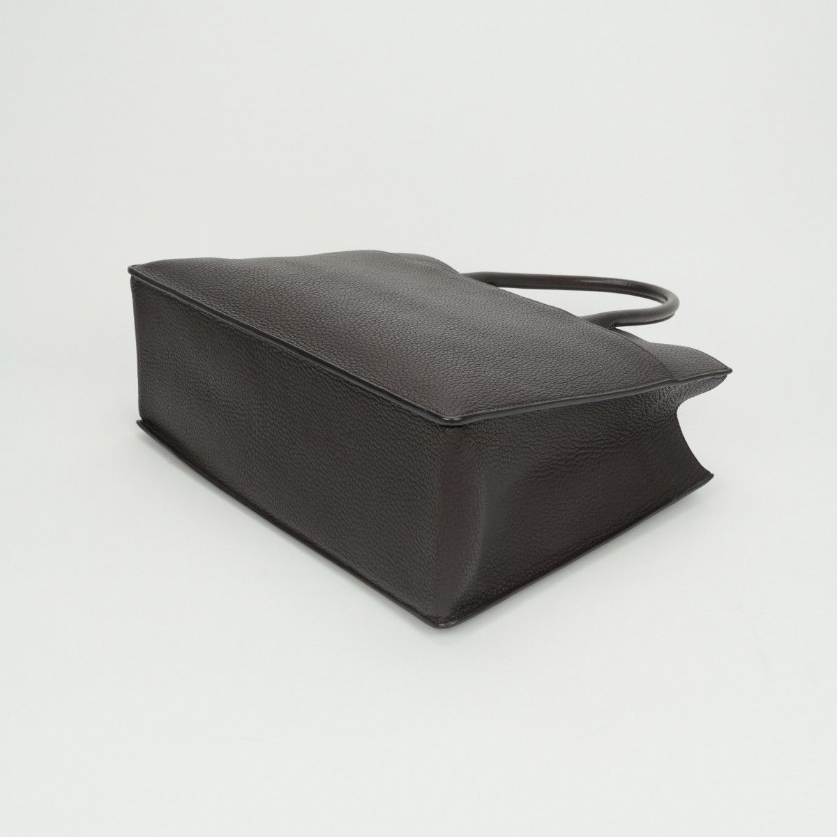 Hermes White Bus GM Tote Fjord Chocolat Chocolate Brown Gold Handbag — view 4