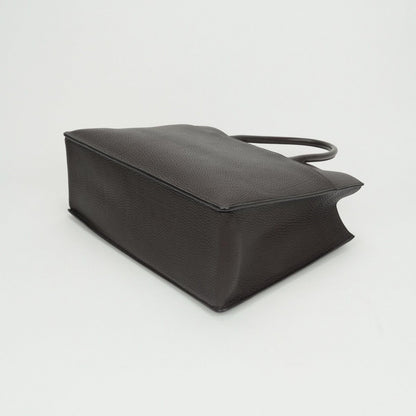 Hermes White Bus GM Tote Fjord Chocolat Chocolate Brown Gold Handbag — view 4