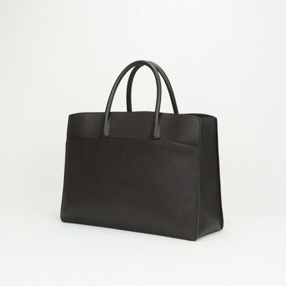 Hermes White Bus GM Tote Fjord Chocolat Chocolate Brown Gold Handbag — view 2