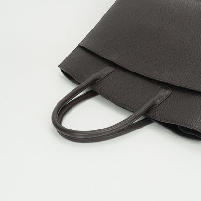 Hermes White Bus GM Tote Fjord Chocolat Chocolate Brown Gold Handbag — view 7