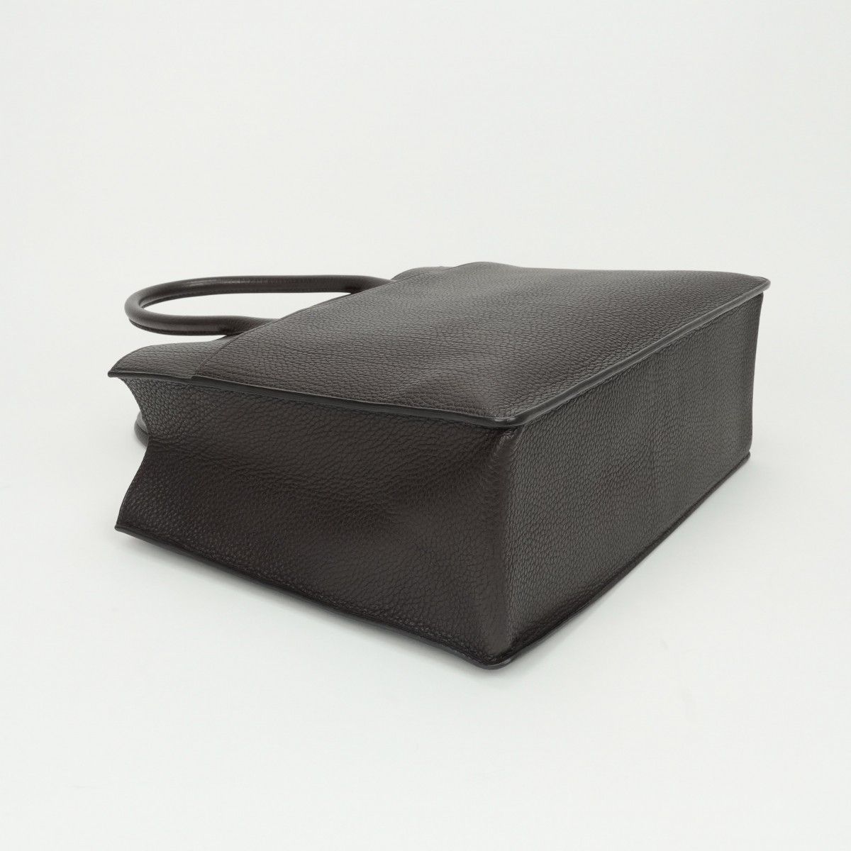 Hermes White Bus GM Tote Fjord Chocolat Chocolate Brown Gold Handbag — view 5
