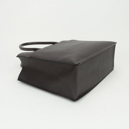 Hermes White Bus GM Tote Fjord Chocolat Chocolate Brown Gold Handbag — view 5