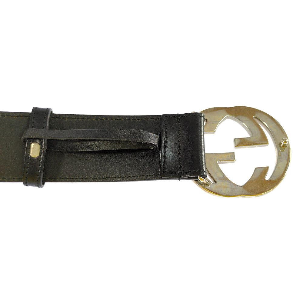 Gucci Interlocking Wide Belt Black — view 4
