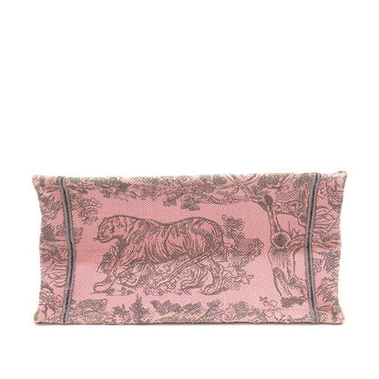 Dior Tote Book Small Pink Gray Toile de Jouy Sauvage Embroidery — view 4