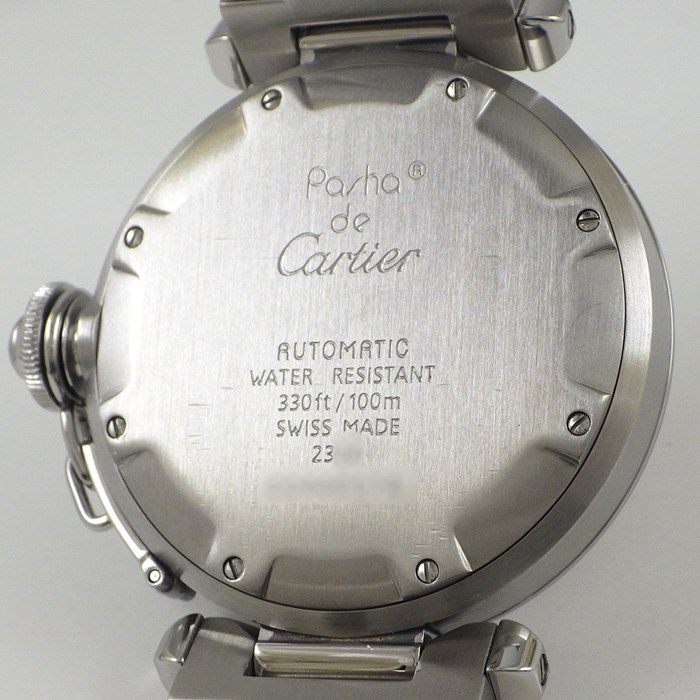 Cartier Watch Pasha C Guilloche Salmon Pink Dial Date SS Automatic Winding — view 4