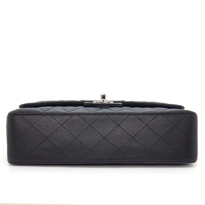 Chanel Shoulder Bag 11.12 Classic Quilted 25 Black Bordeaux Lambskin — view 4
