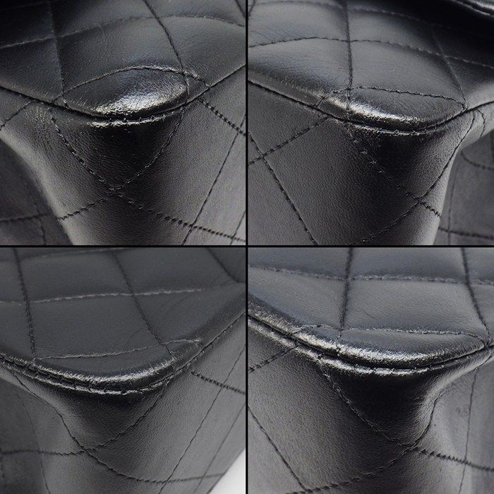 Chanel Shoulder Bag 11.12 Classic Quilted 25 Black Bordeaux Lambskin — view 7