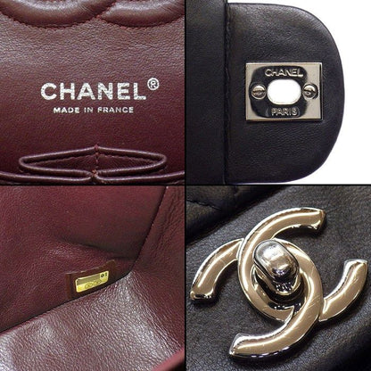 Chanel Shoulder Bag 11.12 Classic Quilted 25 Black Bordeaux Lambskin — view 6