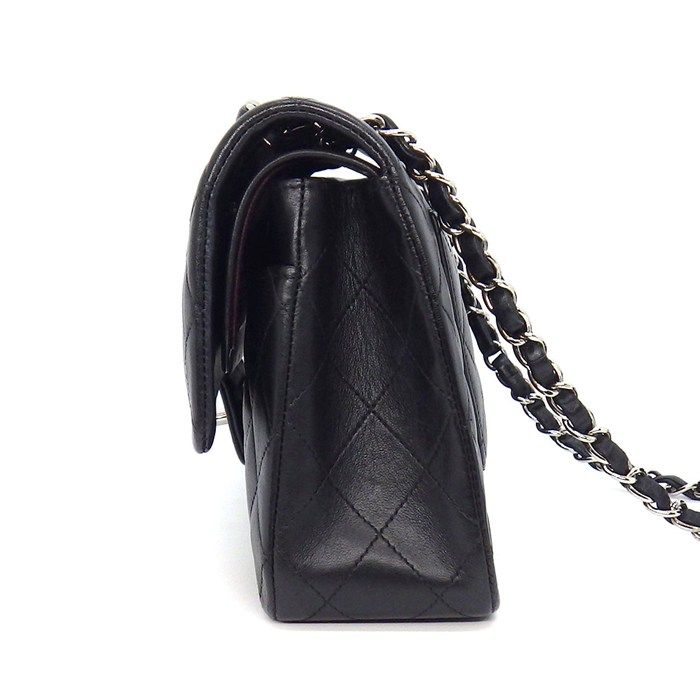 Chanel Shoulder Bag 11.12 Classic Quilted 25 Black Bordeaux Lambskin — view 3
