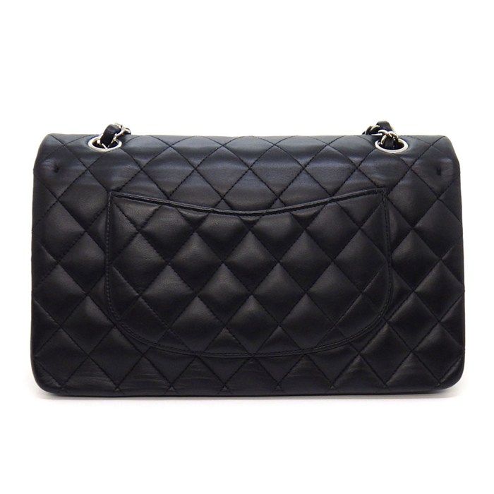 Chanel Shoulder Bag 11.12 Classic Quilted 25 Black Bordeaux Lambskin — view 2