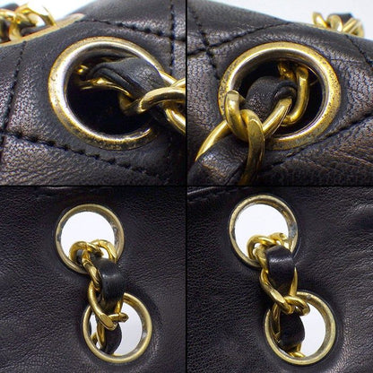 Chanel Shoulder Bag Quilted 23 Classic Small Black Bordeaux Lambskin — view 7